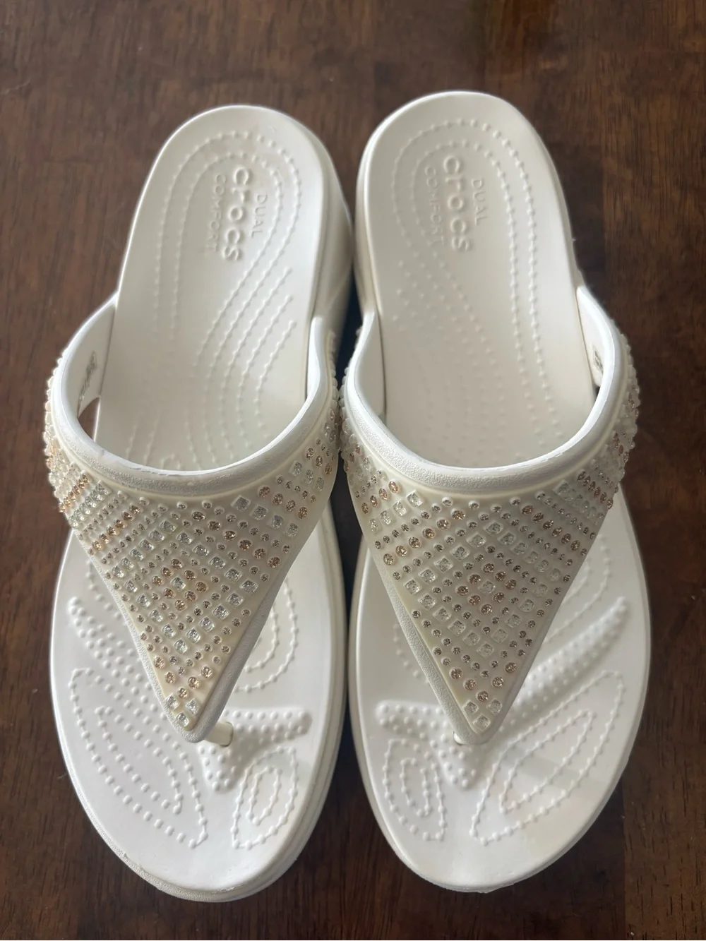 CROCS white sandals
